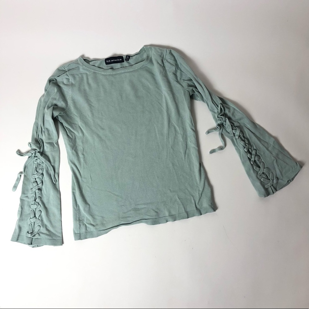 525 America Embellished Sleeve Sweater